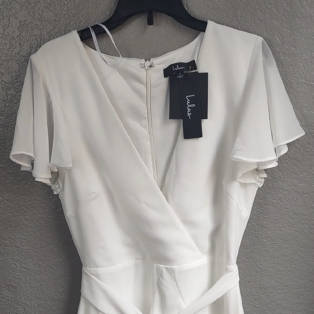 LULUS Elegant White Wrap Dress - Picture 5 of 16